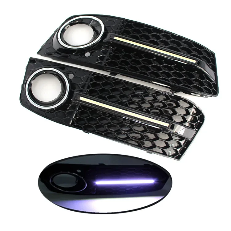 

Suitable for 09-12A4 B8 Refitting RS4 Fog Lamp Frame with LED Daytime Running Light Honeycomb Grid LED Lamp.