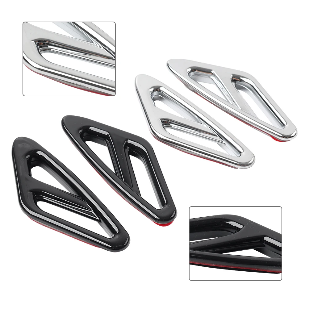 

2Pcs Chrome/Glossy Black Front Mugguard Filler Accents Trim Cover ABS For Honda Gold Wing GL1800 Goldwing 2001-2017