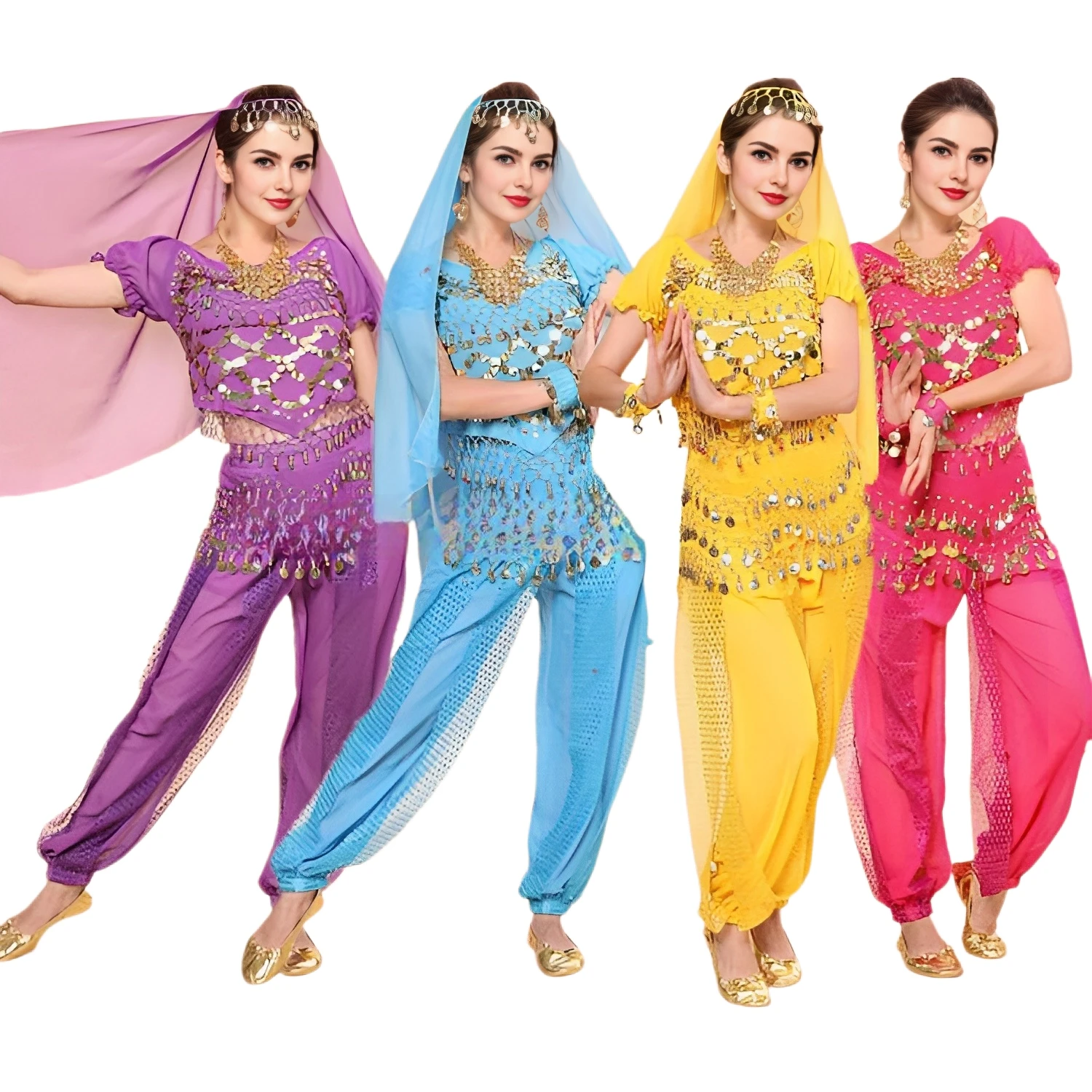 2025 جديد الكبار ملابس رقص البطن تأثيري أداء الرقص الهندي الزي مع تسليط الضوء على السراويل مجموعة ممارسة البدلة للنساء