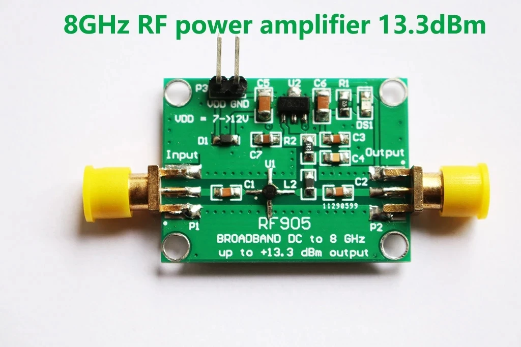 

RF905 1MHz-8GHz RF power amplifier 13.3dBm