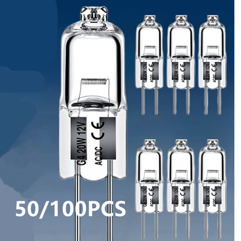 Wholesale 10/50/100PCS G4 12V 10W 20W LED Lamp Bulbs Eco Halogen Light Bulbs Capsule Inserted Beads Crystal Lamp Halogen Bulb