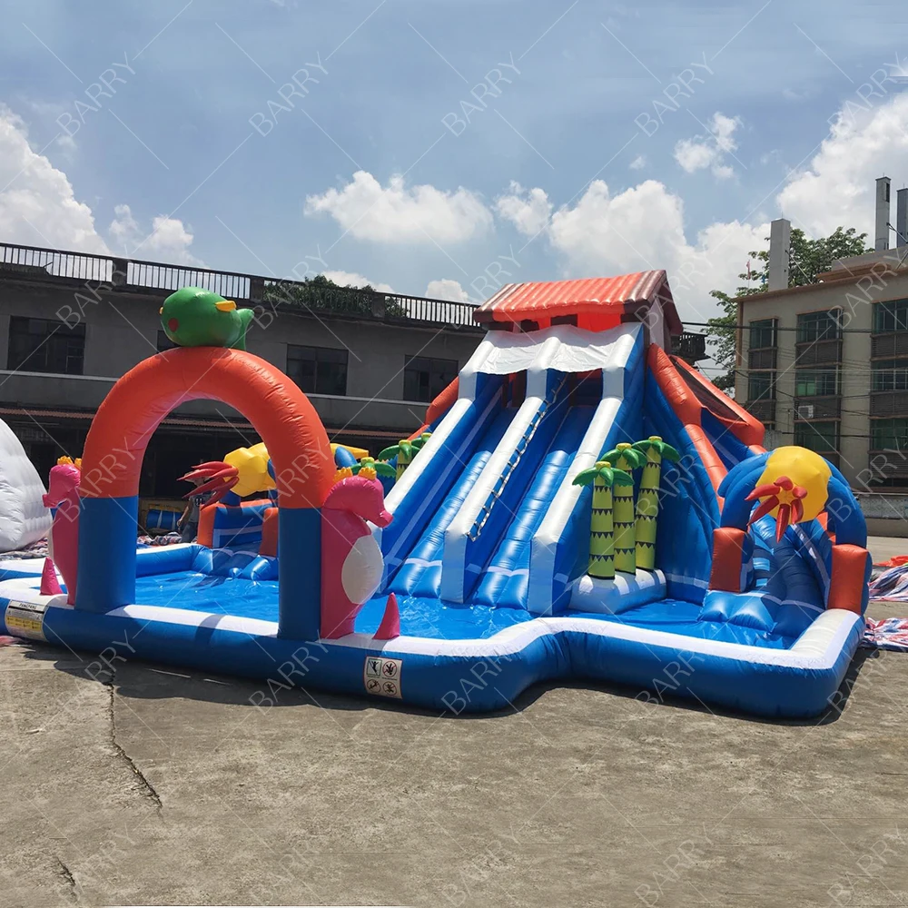 

Jungle Park Equipment , Aquapark Inflatable Water Park for Backyard Factory