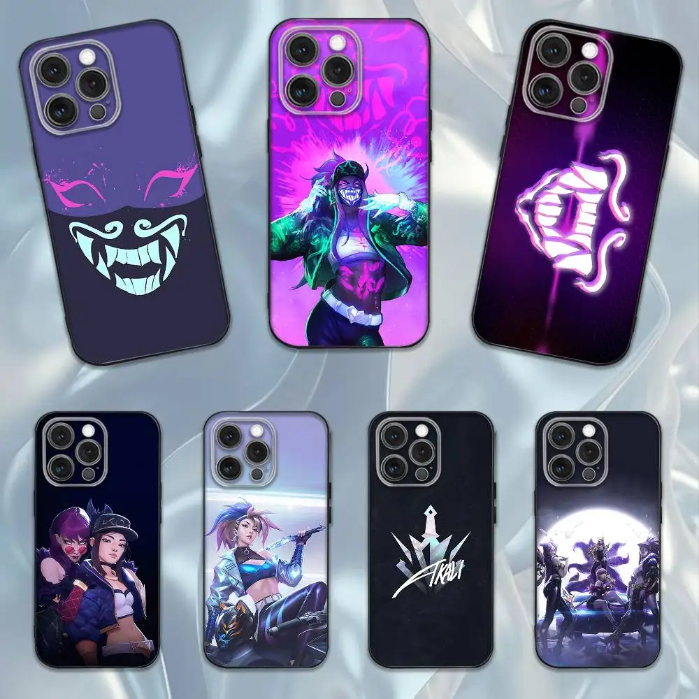 

Leagues Of Legend KDA A-Akali Phone Case For iPhone 16e,16,15,14,13,12,11,Pro,X,XS,Max,XR,Plus,Mini Soft Black Cover
