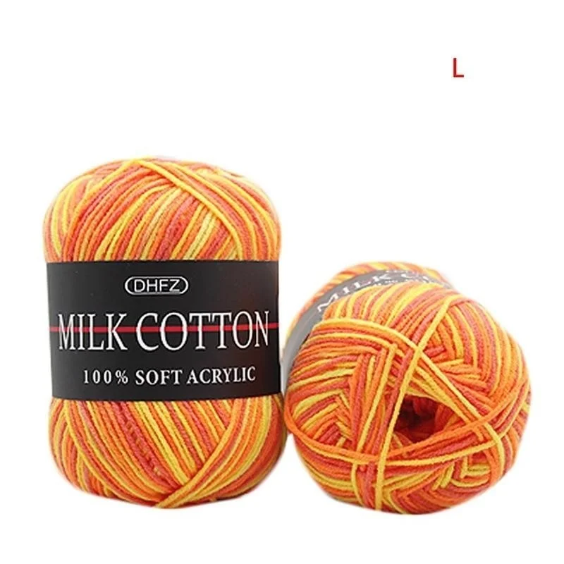 Mixed Colour 50g Knitting Yarn Knitting Tool Cotton Yarn Crochet Milk Soft Baby Cotton Wool Yarn