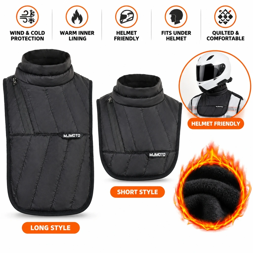 Winter Neck Warmer Motorcycle Windproof Warm Fleece Multi-functional Neck Gaiter Shoulder Chest Protector for Outdoor Riding