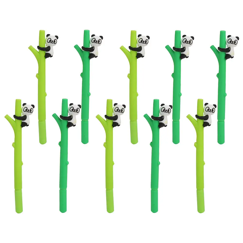 

10Pcs Lovely Panda Designed Gel Ink Pens Festive Happy Atmosphere Ergonomic Non Slip Grip for Students School Supplies Party