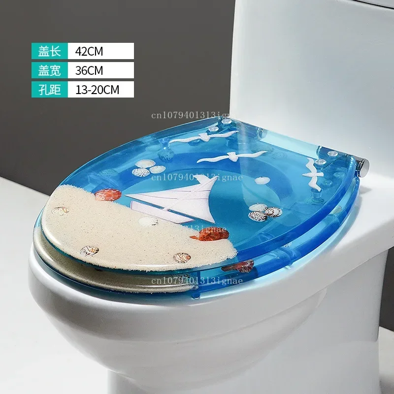 Toilet flush vintage toilet seat resin cushion quick removal silent toilet cover