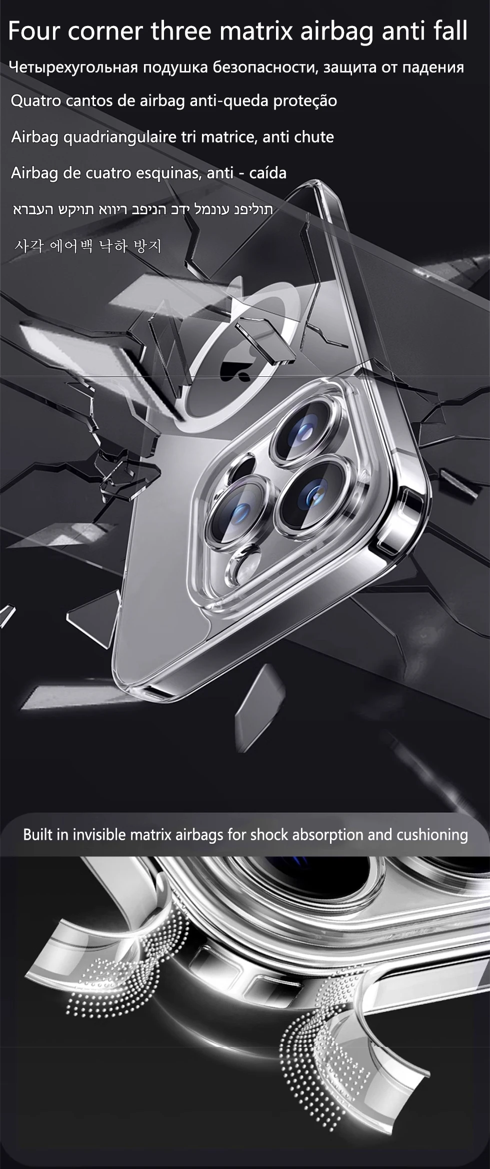 Full Wrap Clear Magnetic Case For Iphone 18 16 15 14 Plus 11 12 13 17 Pro Max Air Magsafe Apple Shockproof Full Cover Protective