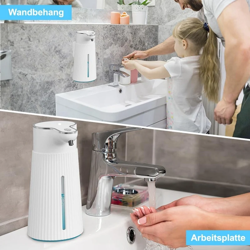 Automatic Wall Mount Soap Dispenser Soap Dispenser 400Ml USB Rechargeable Electric Soap Dispenser