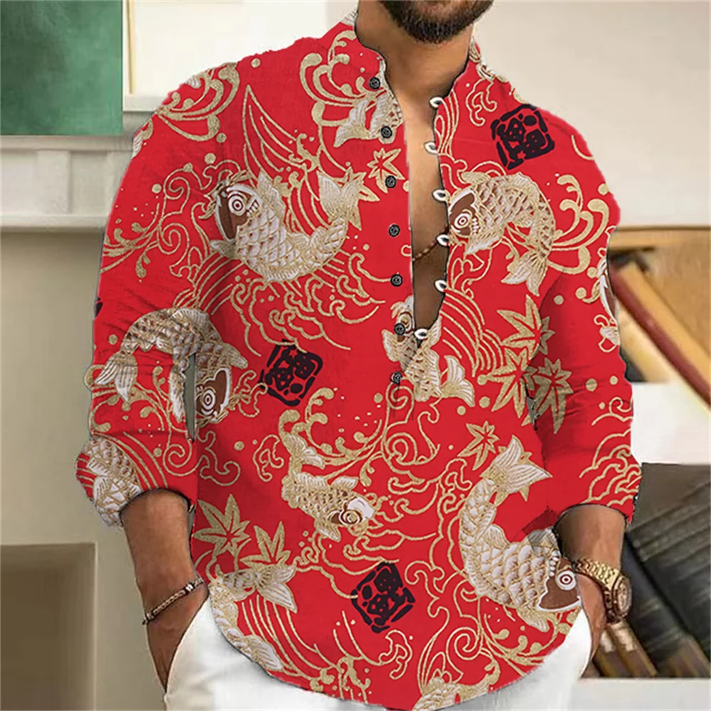 

Fashionable new high-end long sleeved men's summer trendy men's shirt, loose fitting and comfortable experience is better