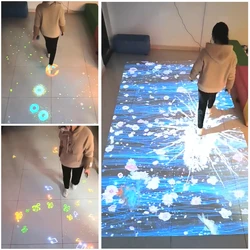 Popular Smartboard Interactive Floor Games Christmas Starry Night Light Projection Virtual Screen Store Exhibition Mall