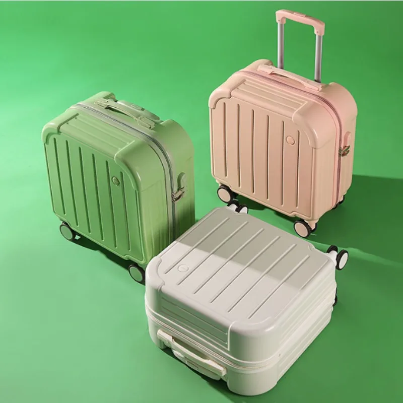 New Luggage Mini Suitcase Small Lightweight  Trolley Case Boarding Code Case Silent Universal Wheel 18-inch