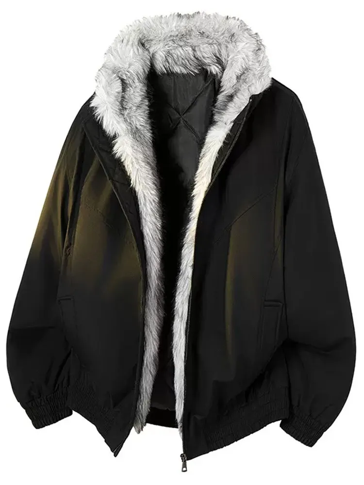 Новое зимнее поступление, американская винтажная утолщенная теплая толстовка с капюшоном на флисовой подкладке, мужская повседневная свободная спортивная высококачественная куртка