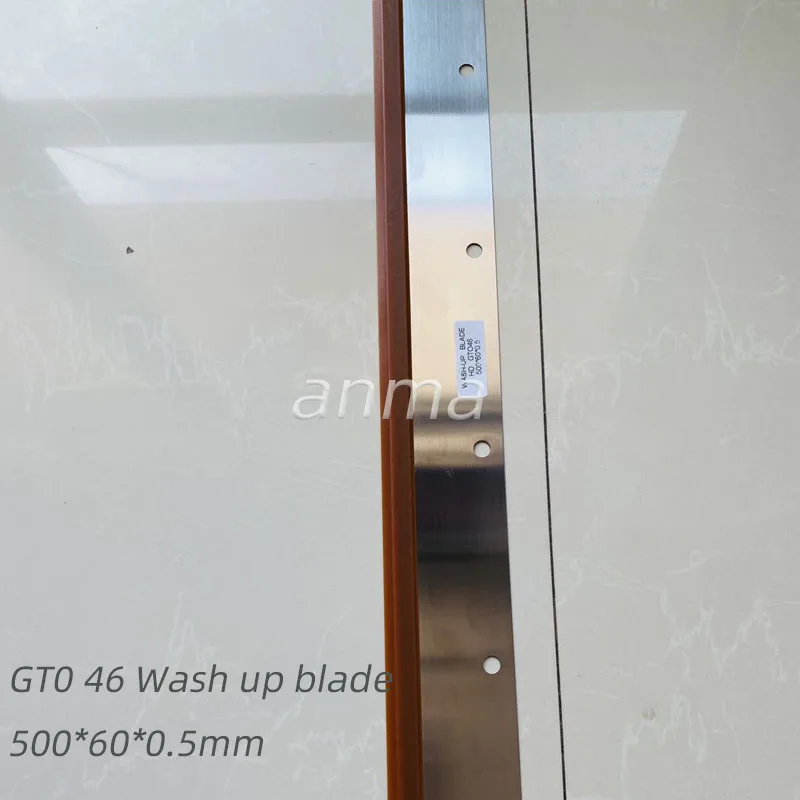 

5 Pieces 42.010.180 GTO46 Wash Up Blade Offset Printing Machine Spare Parts cleaning blade 5 holes 500x60x0.5mm