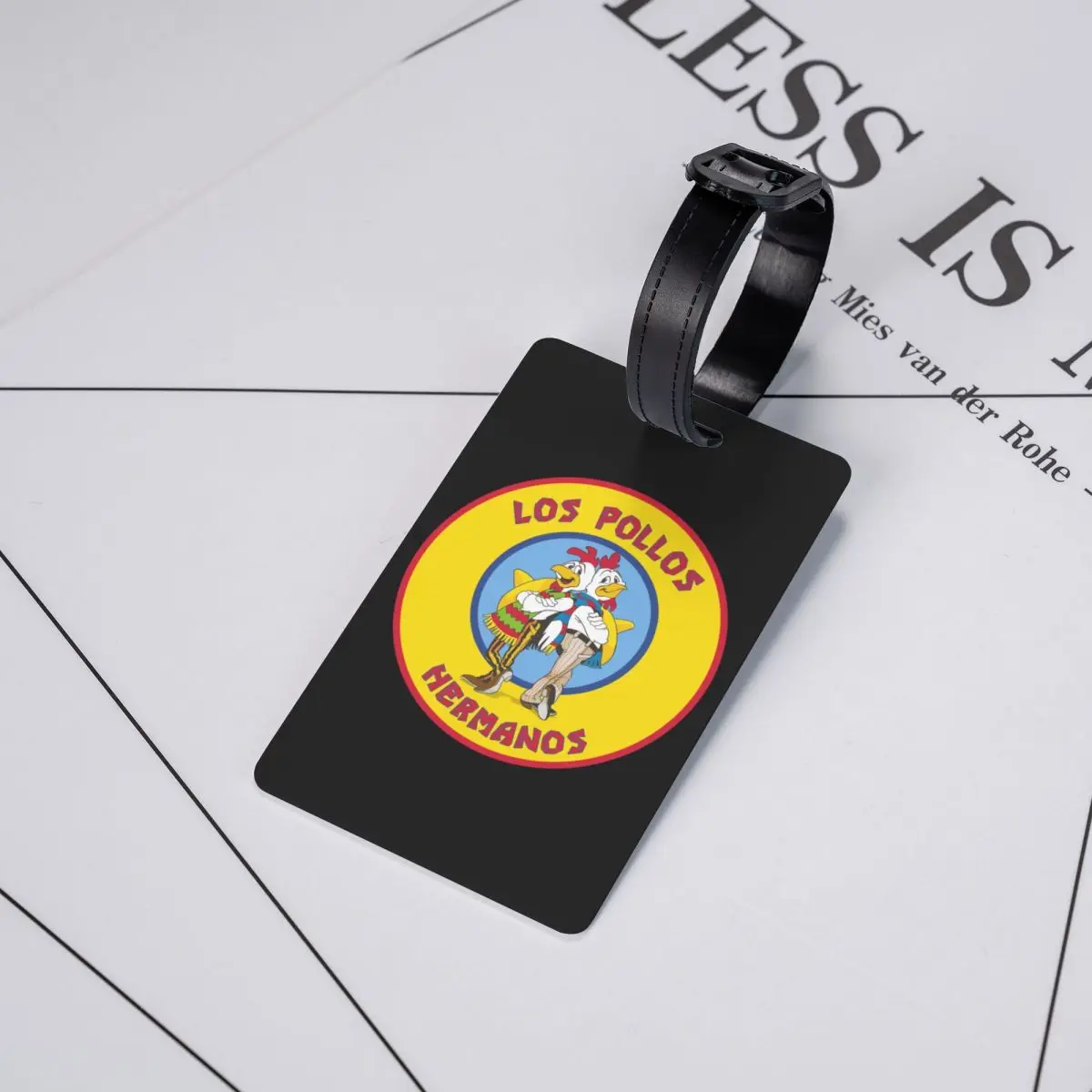 Etiqueta de equipaje personalizada de Los Pollos Hermanos, cubierta de privacidad, etiqueta de identificación, Breaking Bad