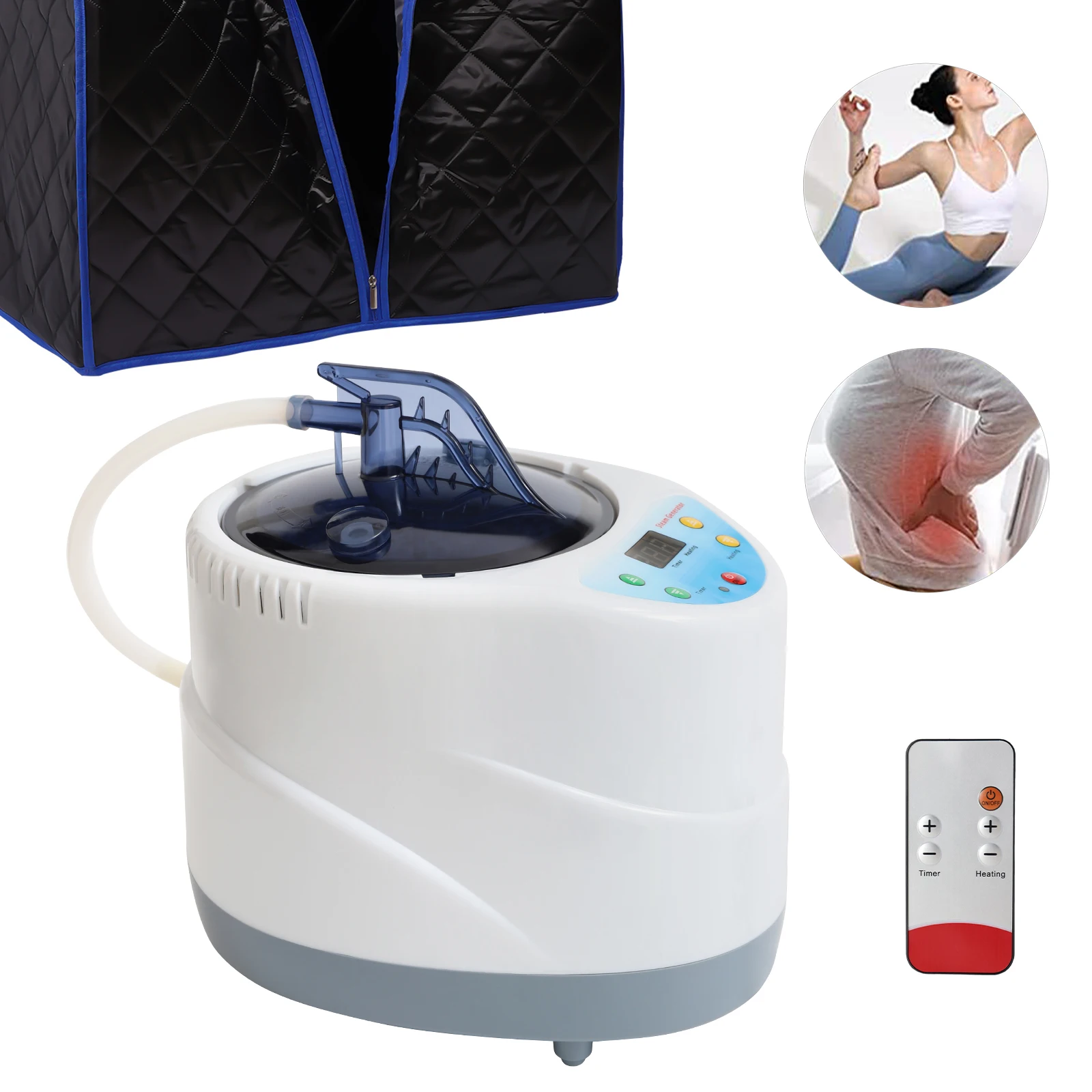 Portable Sauna Steamer 4L SPA Machine Sauna Steam Engine with Remote Control for Household SPA Salon