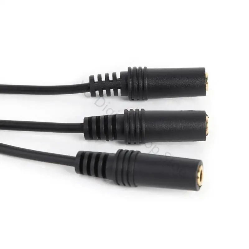 96BA Sound-Splitter-Kabel, 3,5 mm, 3 Pole, tragbar, kleine Stecker, 3-Wege – Detail 2