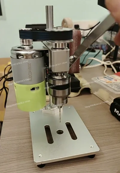 

Mini Bench Drill Press Desktop DC Variable Speed Electric Drilling Machine Precision Power Drill Stand for Home Use
