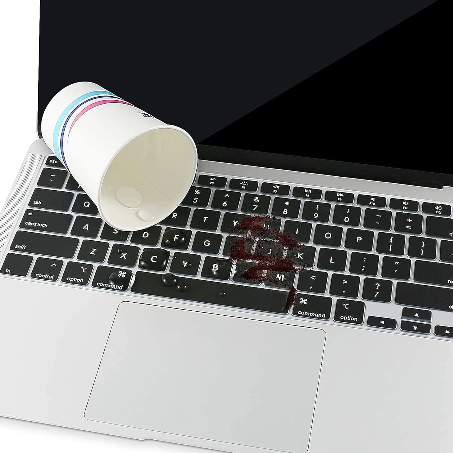 Keyboard Cover For MacBook Air 13 inch 2022 2021 2020 Release A2337 M1 A2179 with Touch ID Waterproof Protective Silicone Skin
