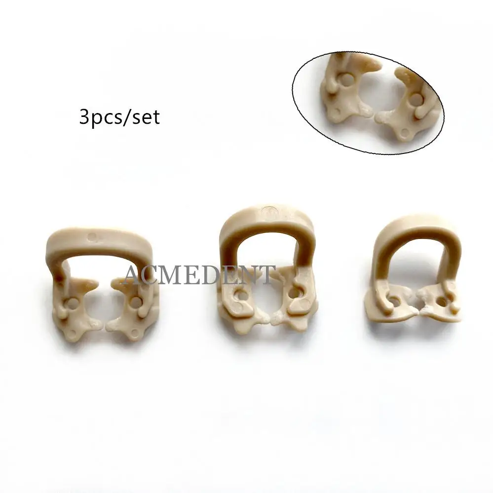 

3Pcs Dental Soft Clamp Rubber Dam Clamps Sundries Molar Teeth Polymer