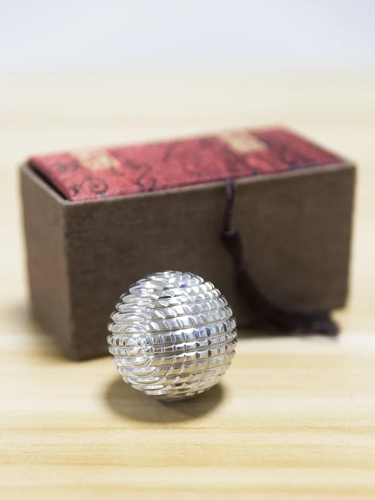 Stainless steel solid walnut fitness ball