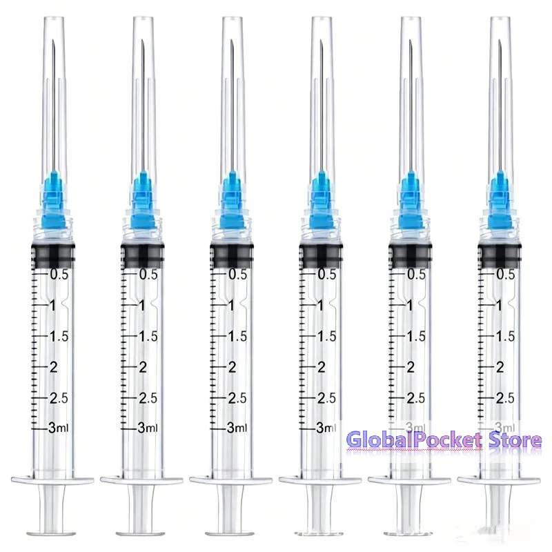 [TG823]10Pcs 3ml Luer Lock Syringe with Needle Disposable Plastic Syringes for Liquid Measurement Refilling and Lab Use view 2