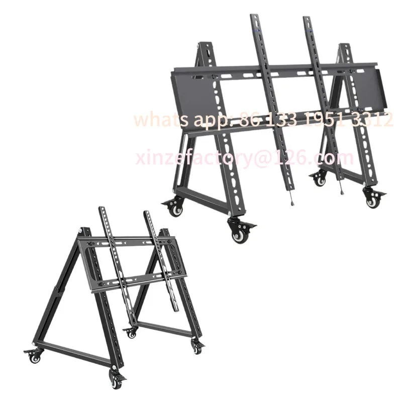 

Customizable Low Height Mobile TV Stand for Flat Curved Screen TV, LED, LCD Versatile Sturdy