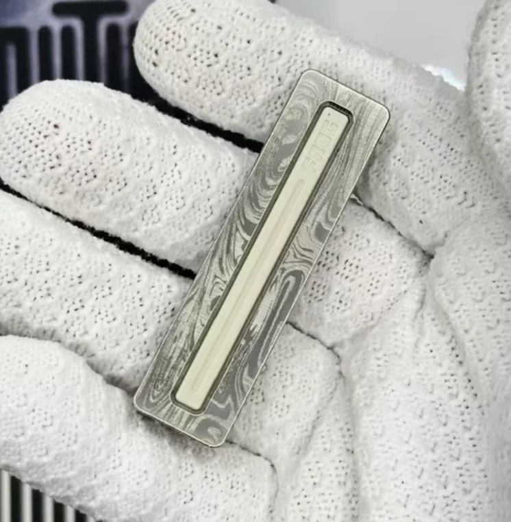 Used EDC Lautie FROG seesaw steel zirconium peek damascus pattern Fidget Slider Decompression Toy