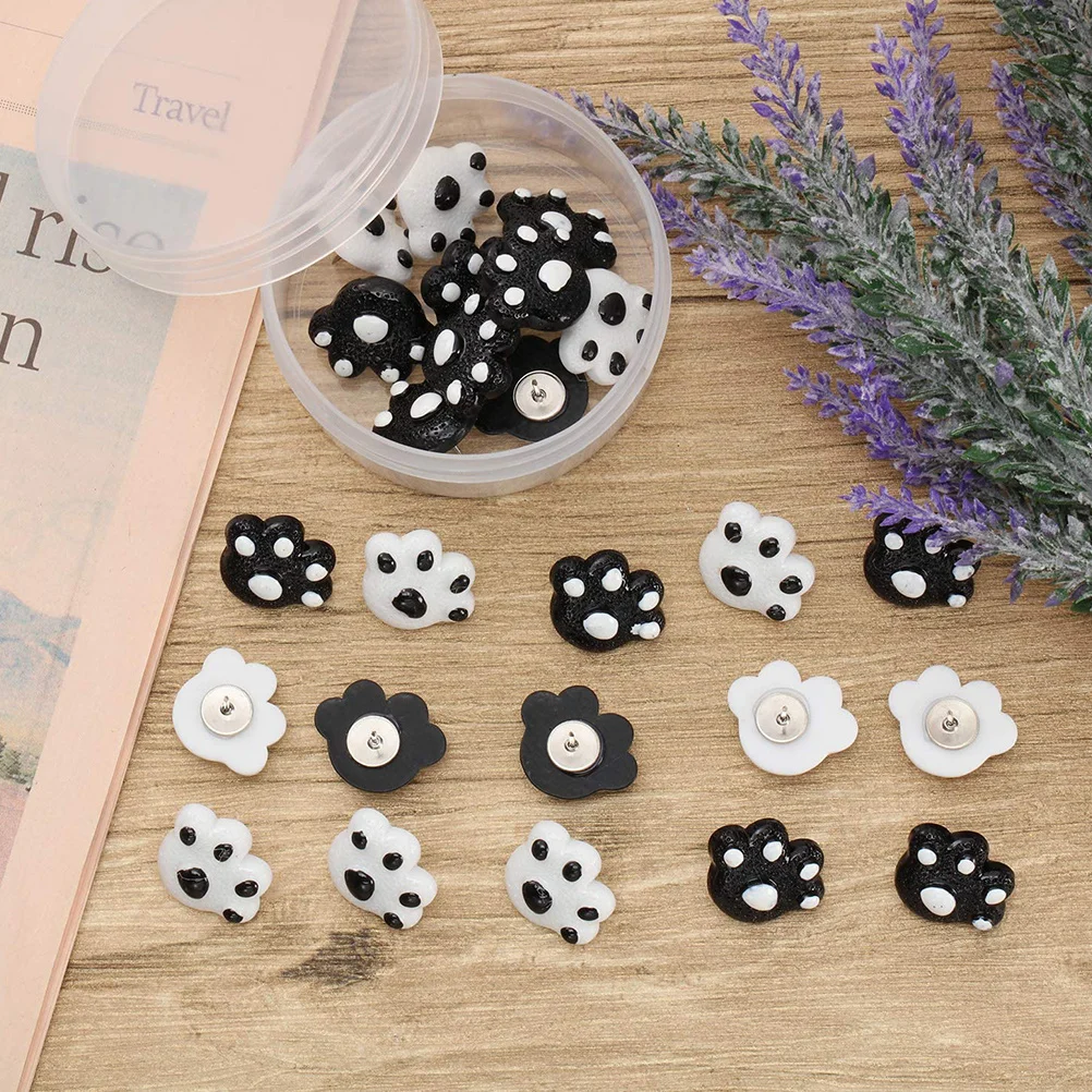 25 قطعة دب مخلب الدب دبوس الراتنج المعادن الإبداعية Thumbtack لمكتب المنزل الرصاصات ملاحظات صغيرة رسم دبوس الدب مخلب Pushpin