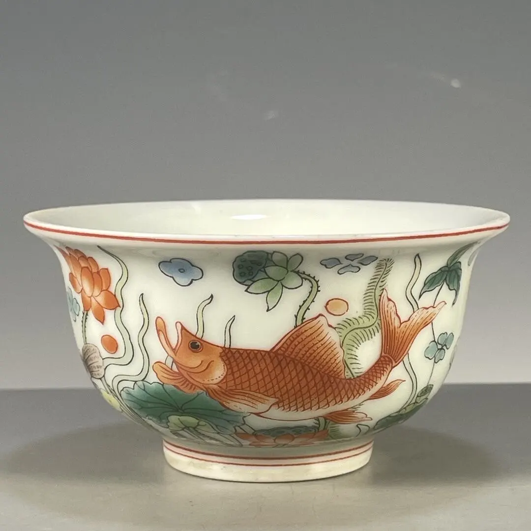 Antique ceramics fish and algae patterned tea cups tea sets Jingdezhen porcelain modern exquisite handicrafts