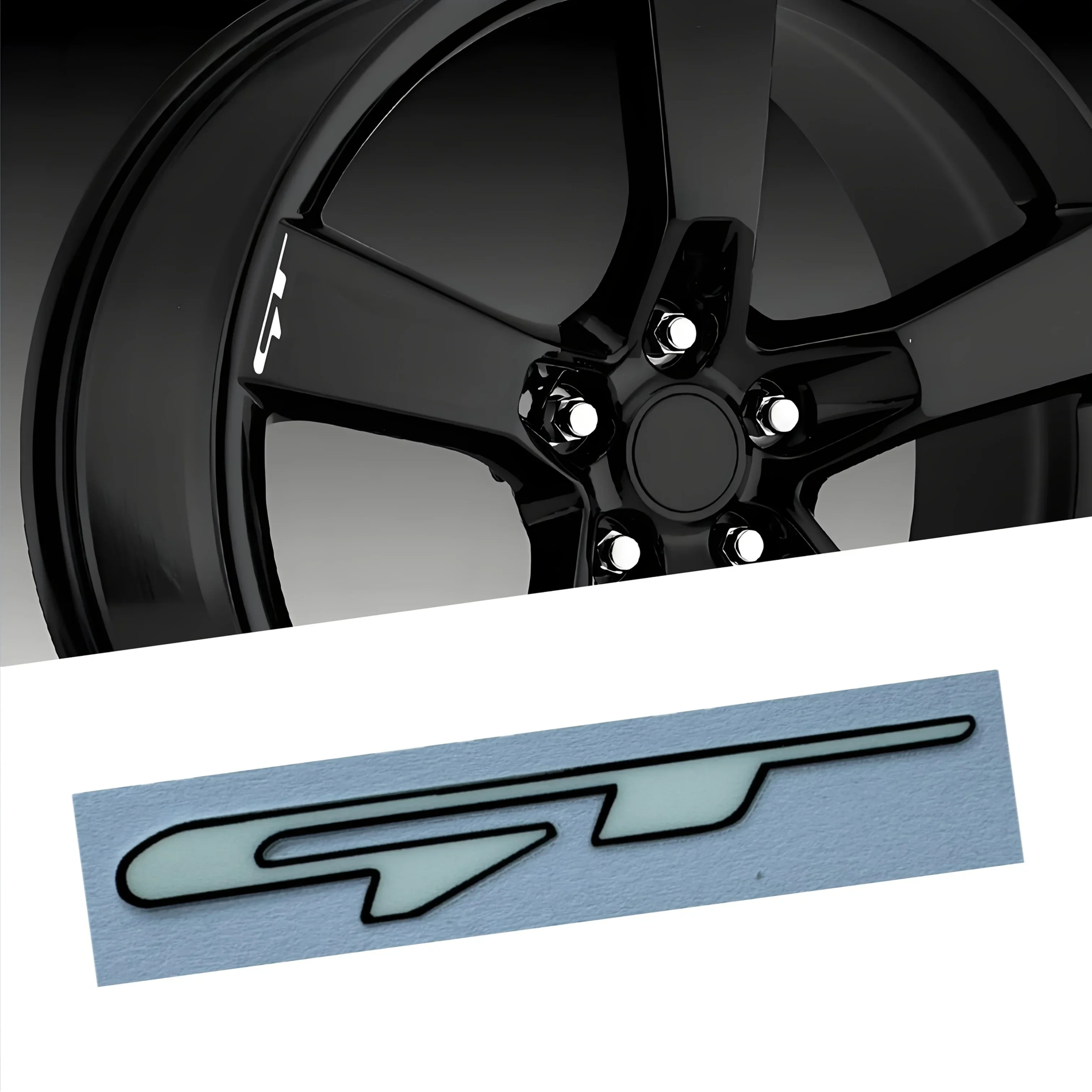 4 PÇS/SET "GT" adesivo para motocicleta de carro, decalque de logotipo esportivo, acessório de personalização externa de moto automática