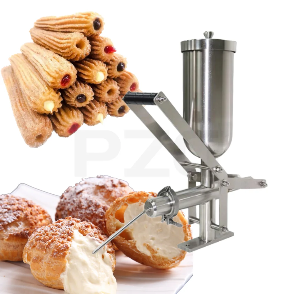 Chocolate Cake Cream Filling Machine For Paste Cookies Biscuit Puffs Bread Stuffed Jam Core Muffin Salad Injection Tool