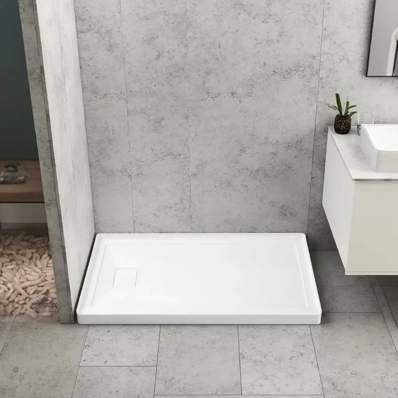 Customizable luxury acrylic shower tray white square bottom basin hotel made in China