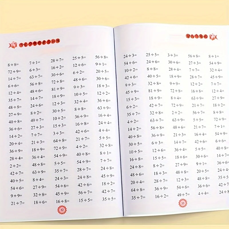 Quaderno di esercizi di moltiplicazione e divisione da 46 pagine - Quaderno di esercizi di matematica bianco con tabella di moltiplicazione e monitoraggio dei progressi, migliora le competenze di moltiplicazione e la fluenza degli studenti