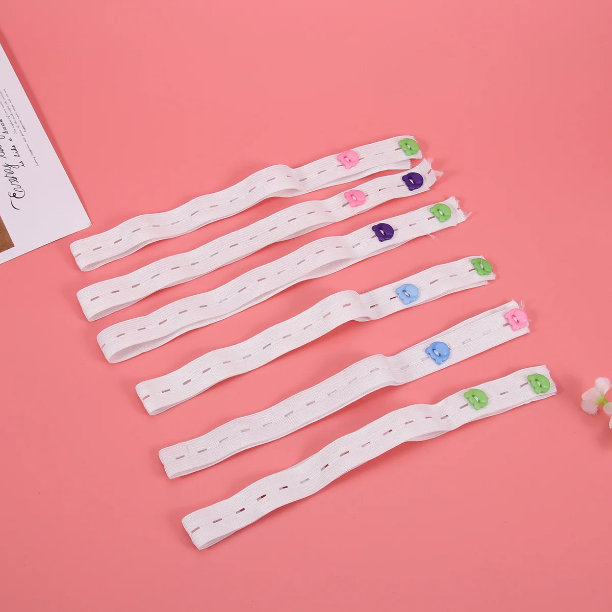 

20Pcs Infant Diaper Tape Soft Adjustable Buckle Fasteners Baby Nappy Safety Fixing Belt Elastic Diaper Strips for Kids