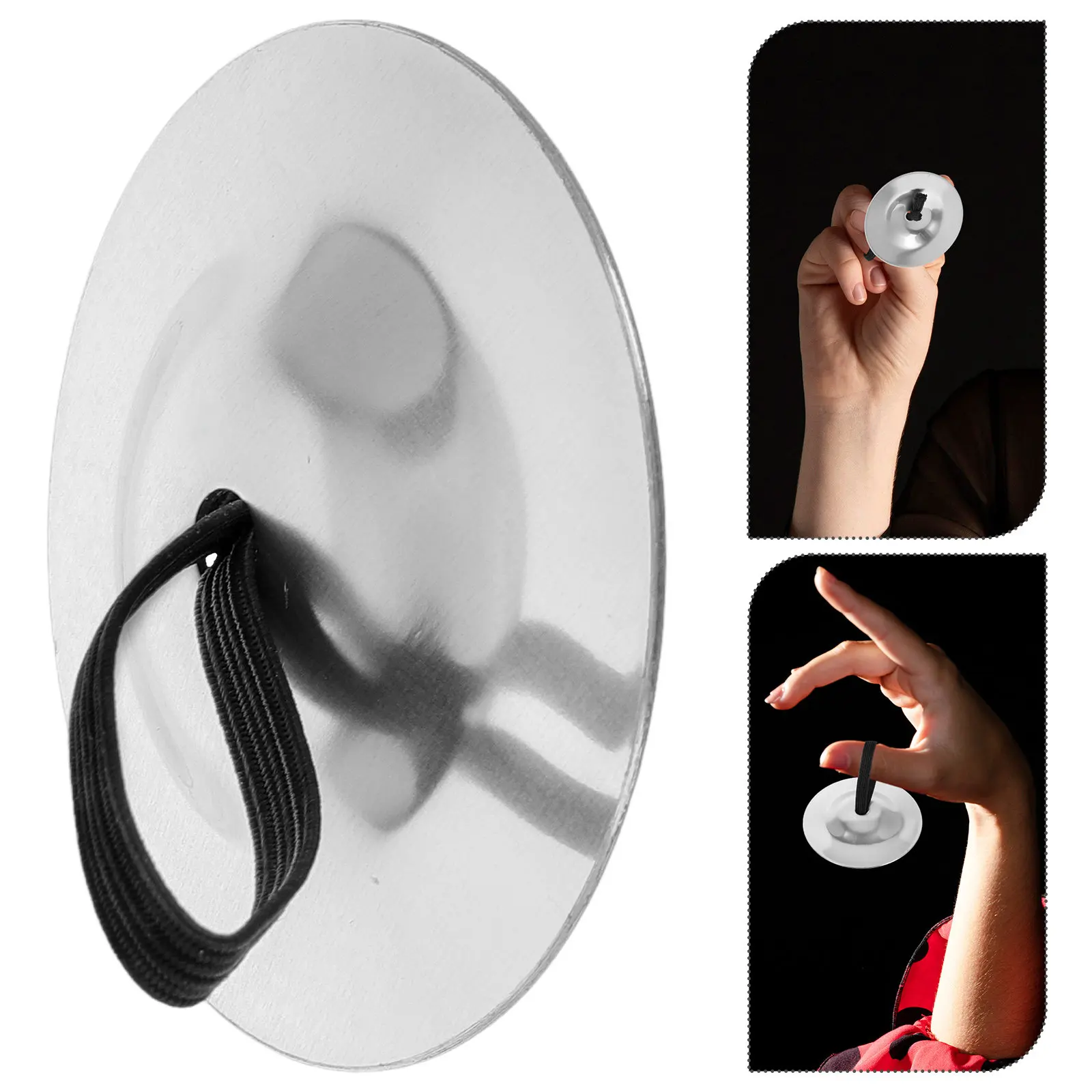 2 paires de cymbales en laiton pour la danse du ventre, mini-instruments de percussion avec anneaux élastiques extensibles, son authentique