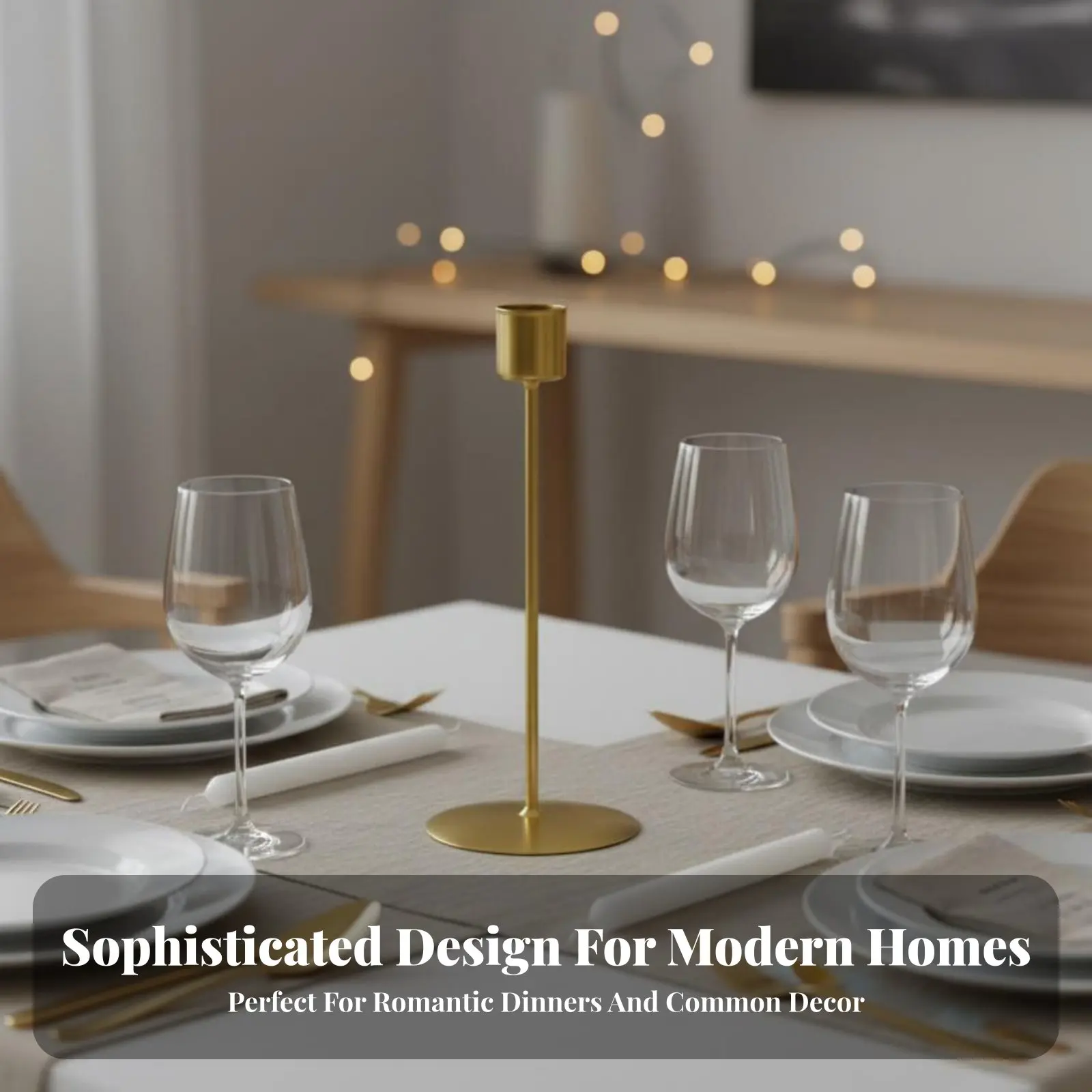 Nordic Candle Holder, Metal Candle Stand, Romantic Table Decor, Vintage Candlelight Dinner Accessory, Minimalist Home Decoration