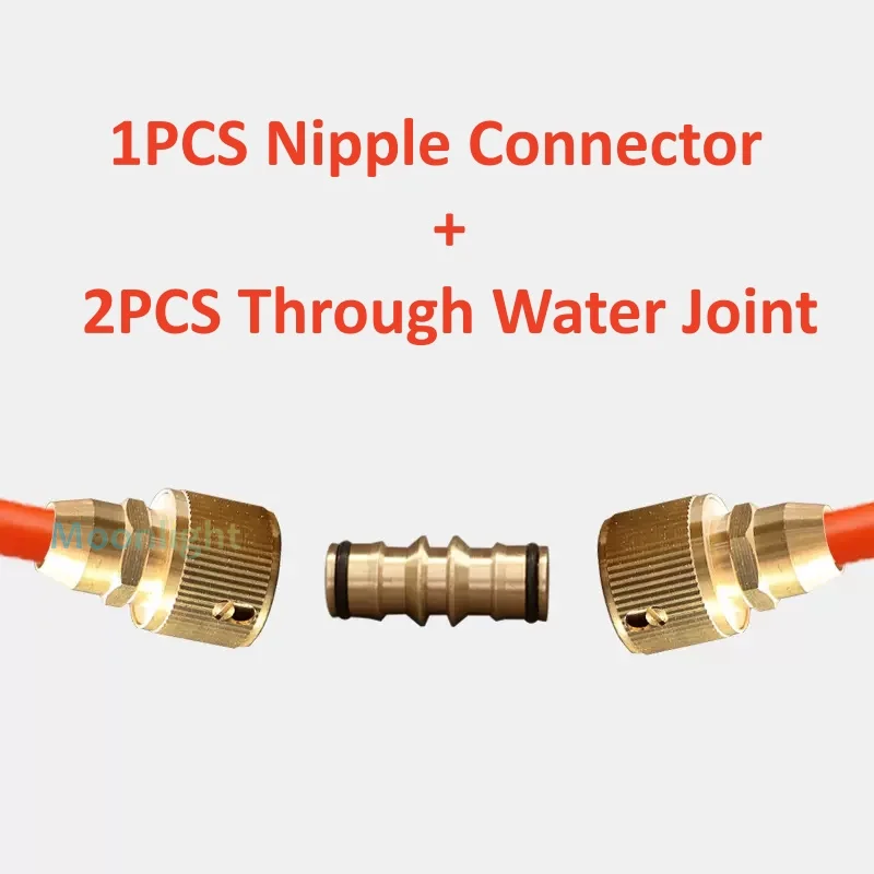 1pcs 1/2 Thread Quick Connector Brass Garden Watering Adapter Drip Irrigation Copper Hose Quick Connector Fittings For 16mm Hose