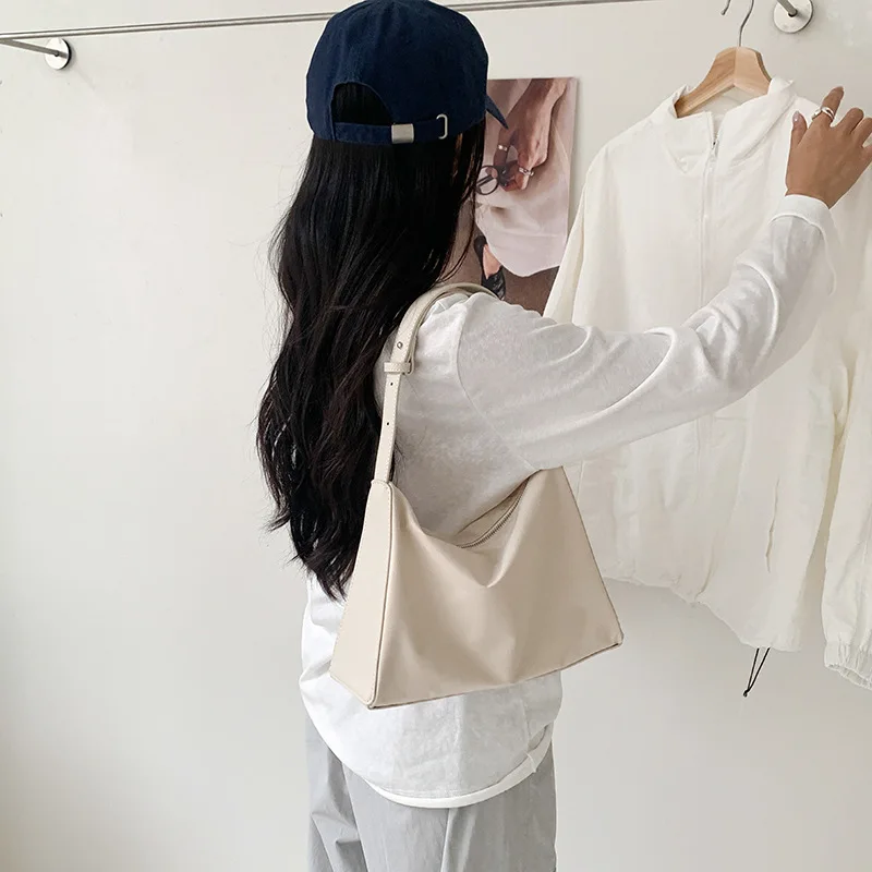

Korean Style Nylon Underarm Bag for WomenSmall Unique Patterned Shoulder Purse,Elegant LeatherTote Handbag for Work Commute