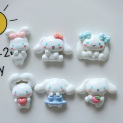 10 Pcs New Kawaii CartoonEar dog rabbit game nime Characters Resin Scrapbook Diy Jewelry Children Gift Hairpin Accessories A1