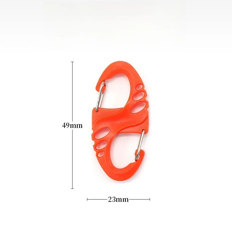 

Tactical Skeleton S-Carabiner, Hollow-Out Polycarbonate Clip for Backpack Keychain, Lightweight 8-Shape Tactical Hook &Keychain