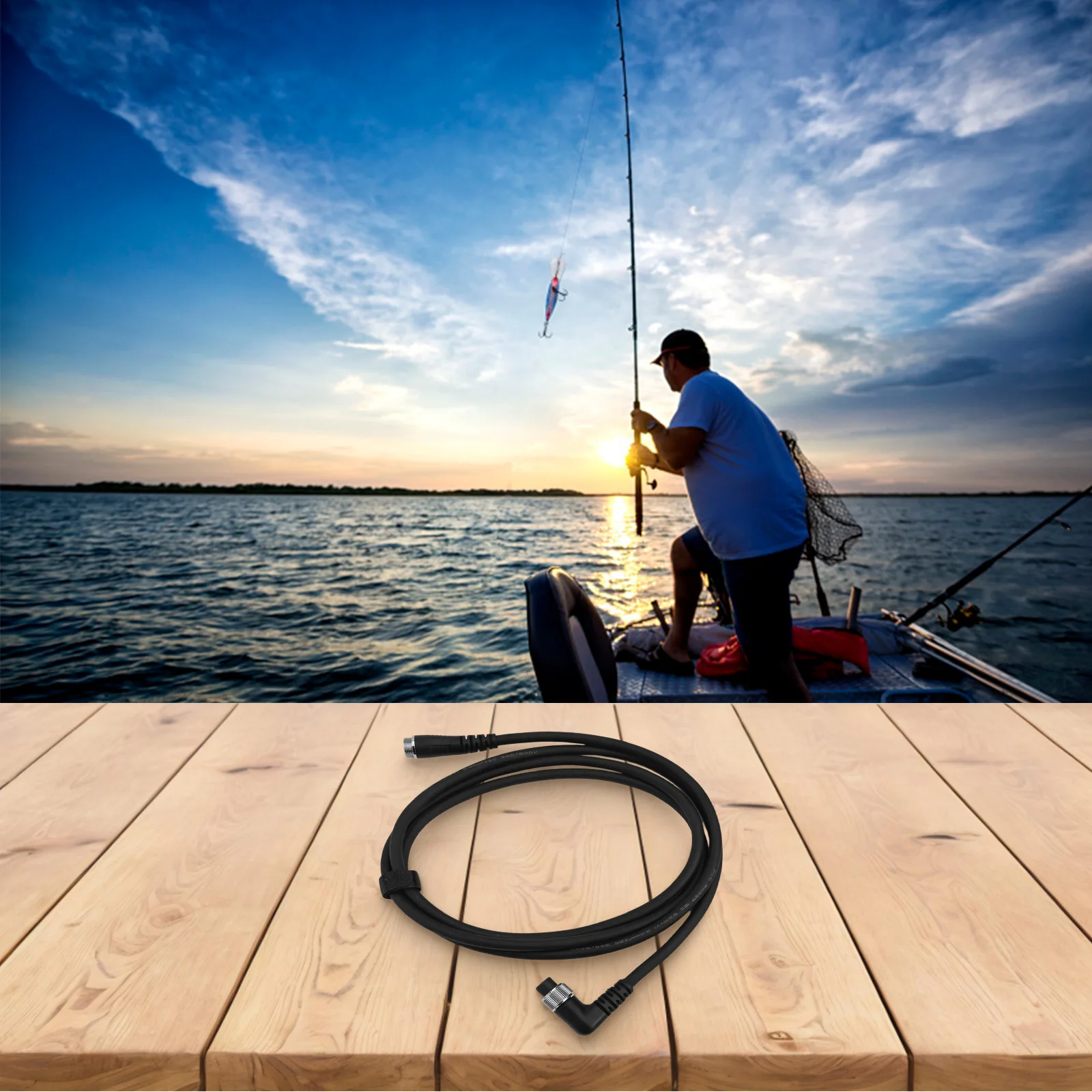 Copper-Core Power Cable for DAIWA For Elbow 2-Hole Electric Fishing Reels with Environmentally Friendly PVC Insulation