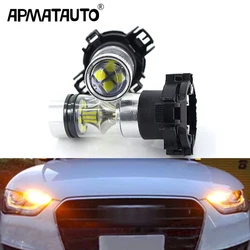 2pcs Canbus No Error Amber PY24W 5200s LED Bulbs For Audi B8 A4 Q5 2008-2012 Pre-LCI with HID headlamps Front Turn Signal Lights