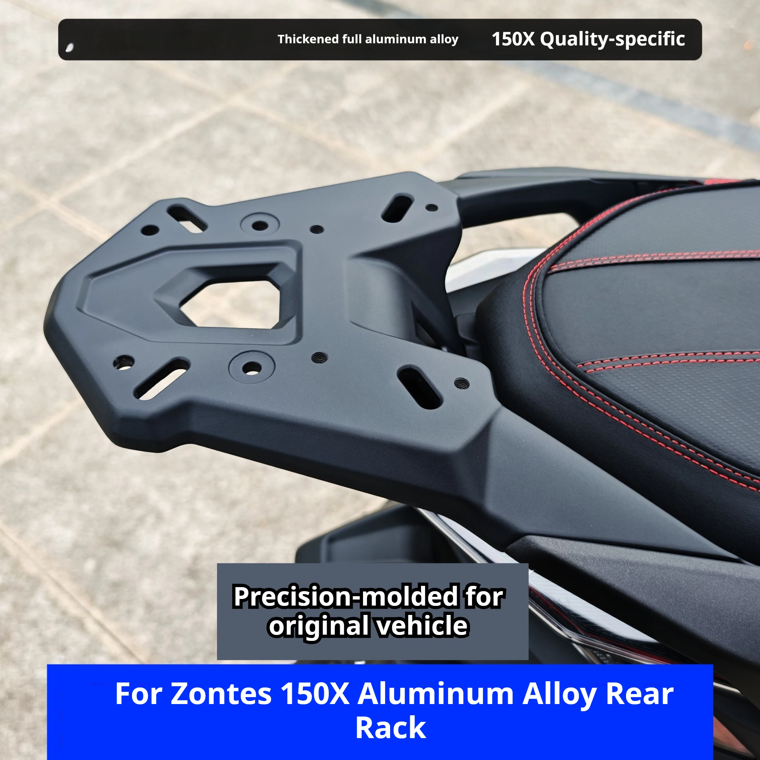 Modified CNC Aluminum Tail Rack Rear Backrest Kit Precision Molded for Zontes 150X Motorcycle Luggage Carrier Parts