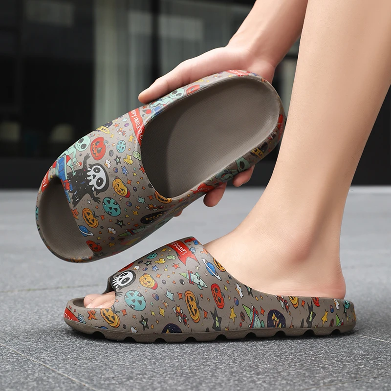 Sandálias masculinas moda casual tamanho grande chinelos masculinos com solas grossas luz caminhadas ao ar livre wading toe pitada chinelos masculinos