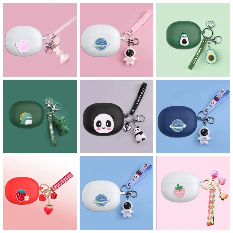 Hoạt Hình Dành Cho SoundPEATS Capsule3 Pro Ốp Lưng Dễ Thương Hình Thú Ngộ Nghĩnh Tai Nghe Nhét Tai Bao Da Silicone Hearphone Ốp Lưng