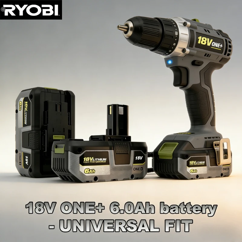 

For RYOBI high-performance lithium battery 18V with no memory effect and low self discharge for all tools P104, P107