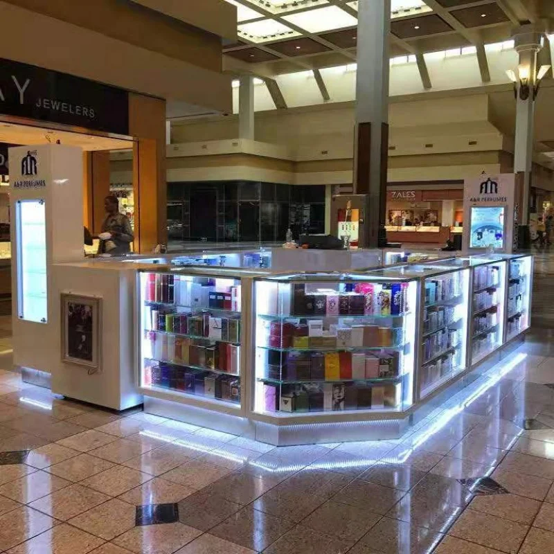 

Luxury perfume kiosk for shopping mall custom.