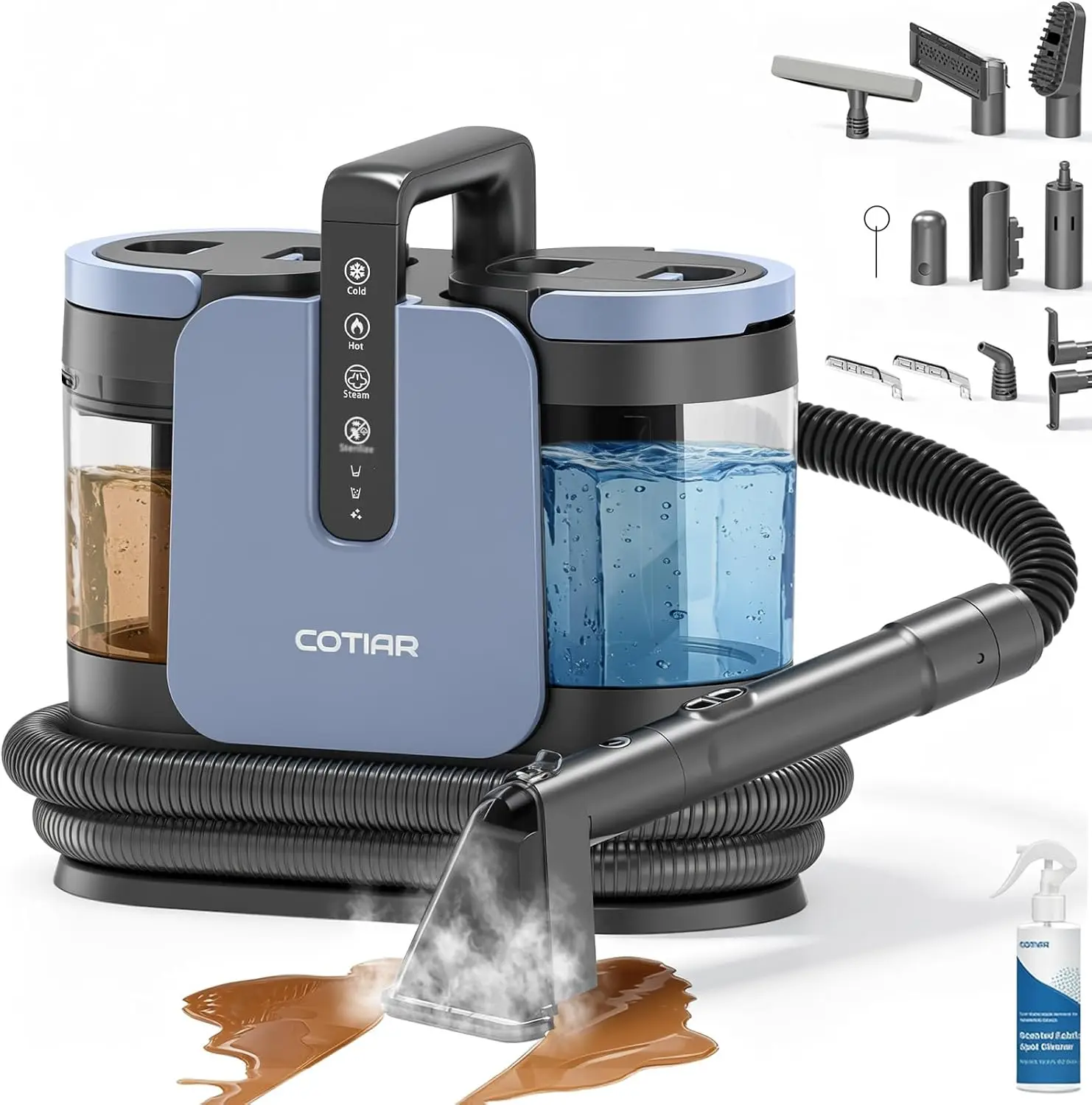Handheld Steam Spot Cleaner, 4‑Mode Portable Carpet & Upholstery Washer