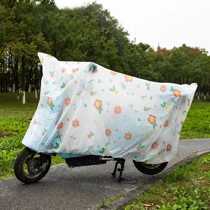 

Universal Motorcycle Cover - Waterproof & Dustproof Bike Rain Cover for Electric Bicycle, Sunshine Protection with Translucent